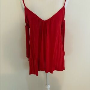 Free People We the Free camisole with boho tie detail on arms Red size Small